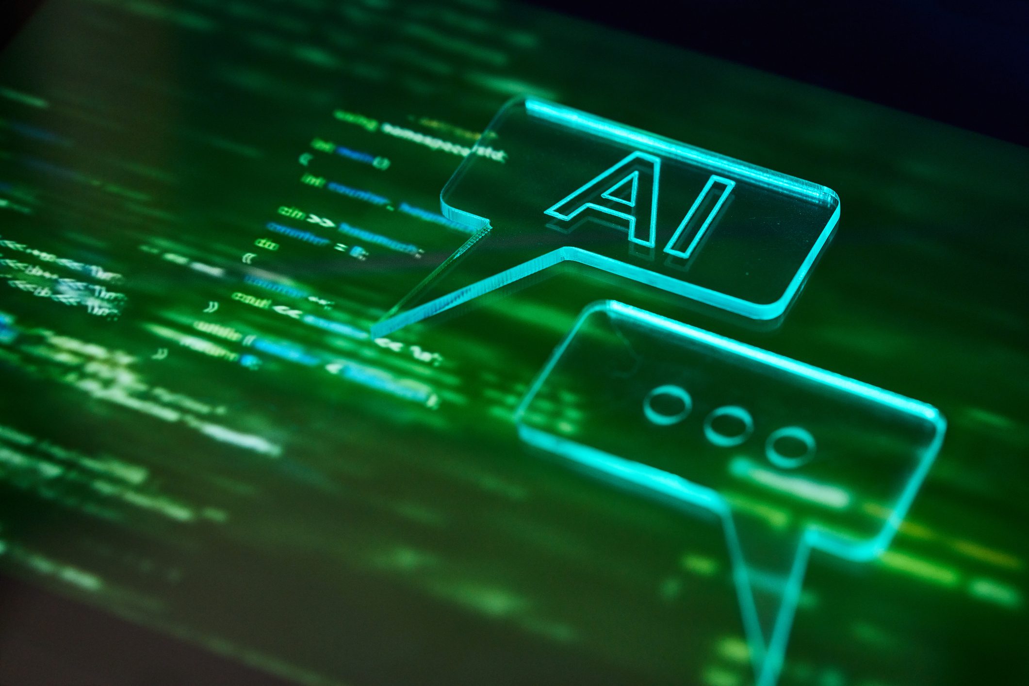 Artificial intelligence chatbot engaging with user requests