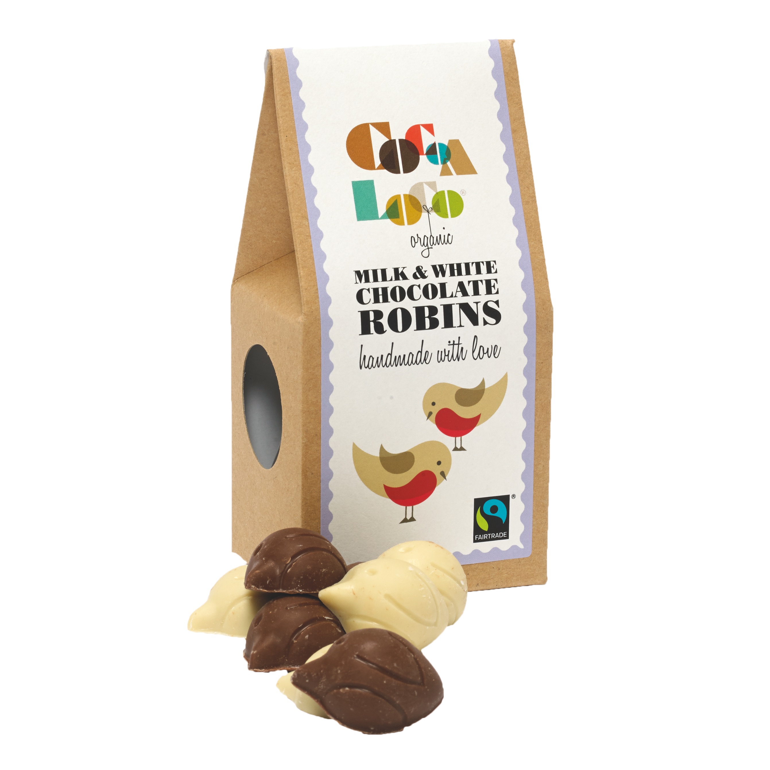 Cocoa loco chocolate robins with box