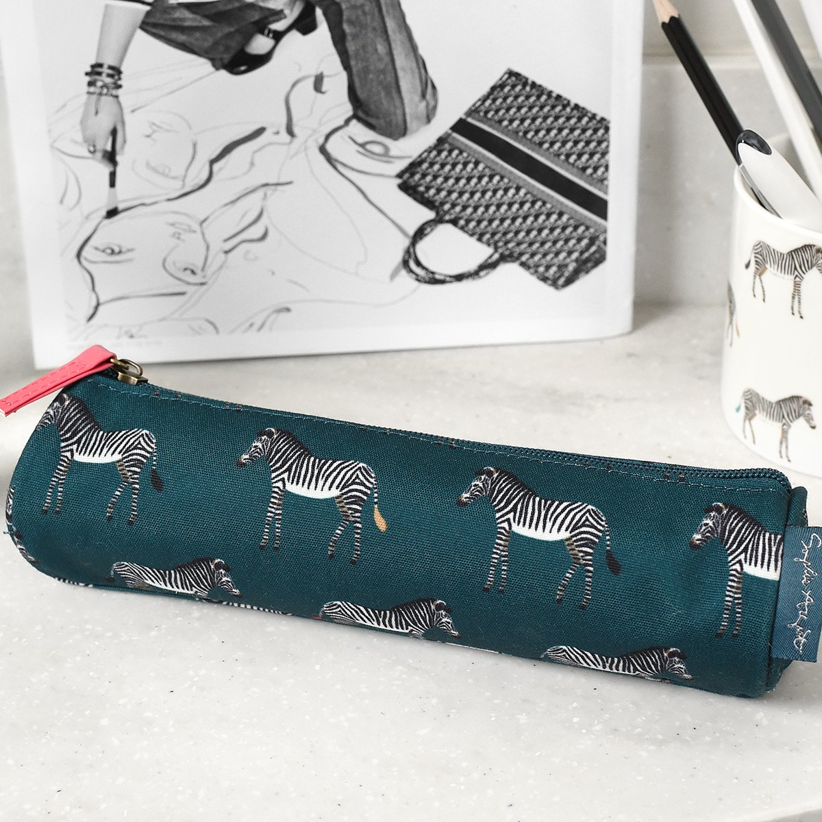 Zebra pencilcase lifestyle shot