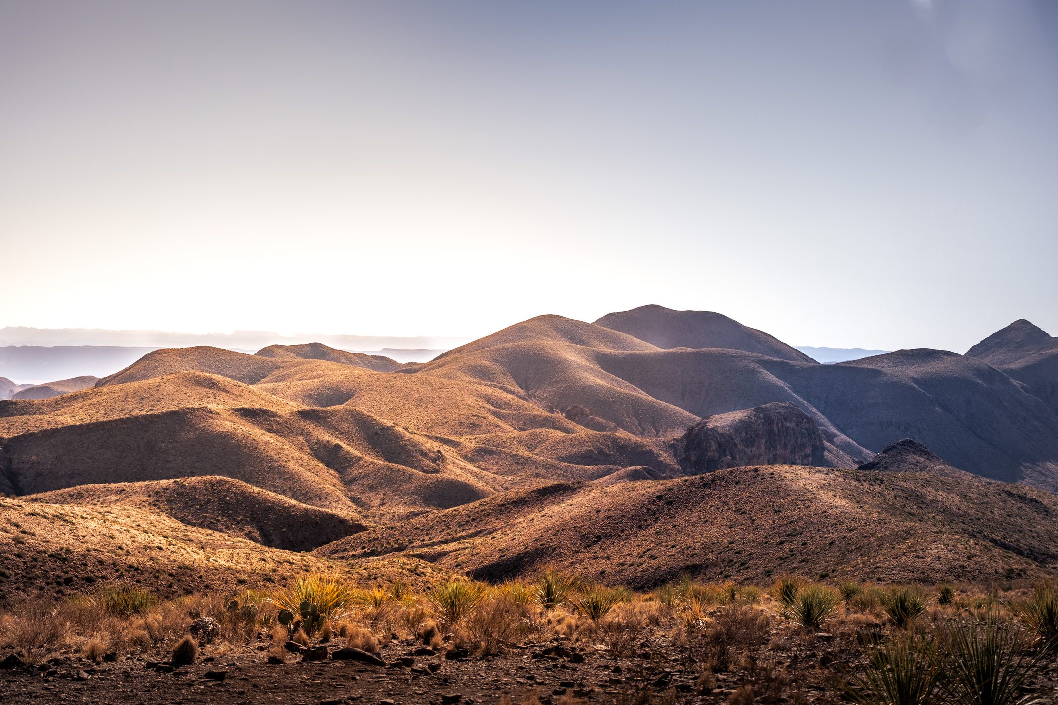 Scenic view of mountains against clear sky,Big Bend National Park,Texas,United States,USA