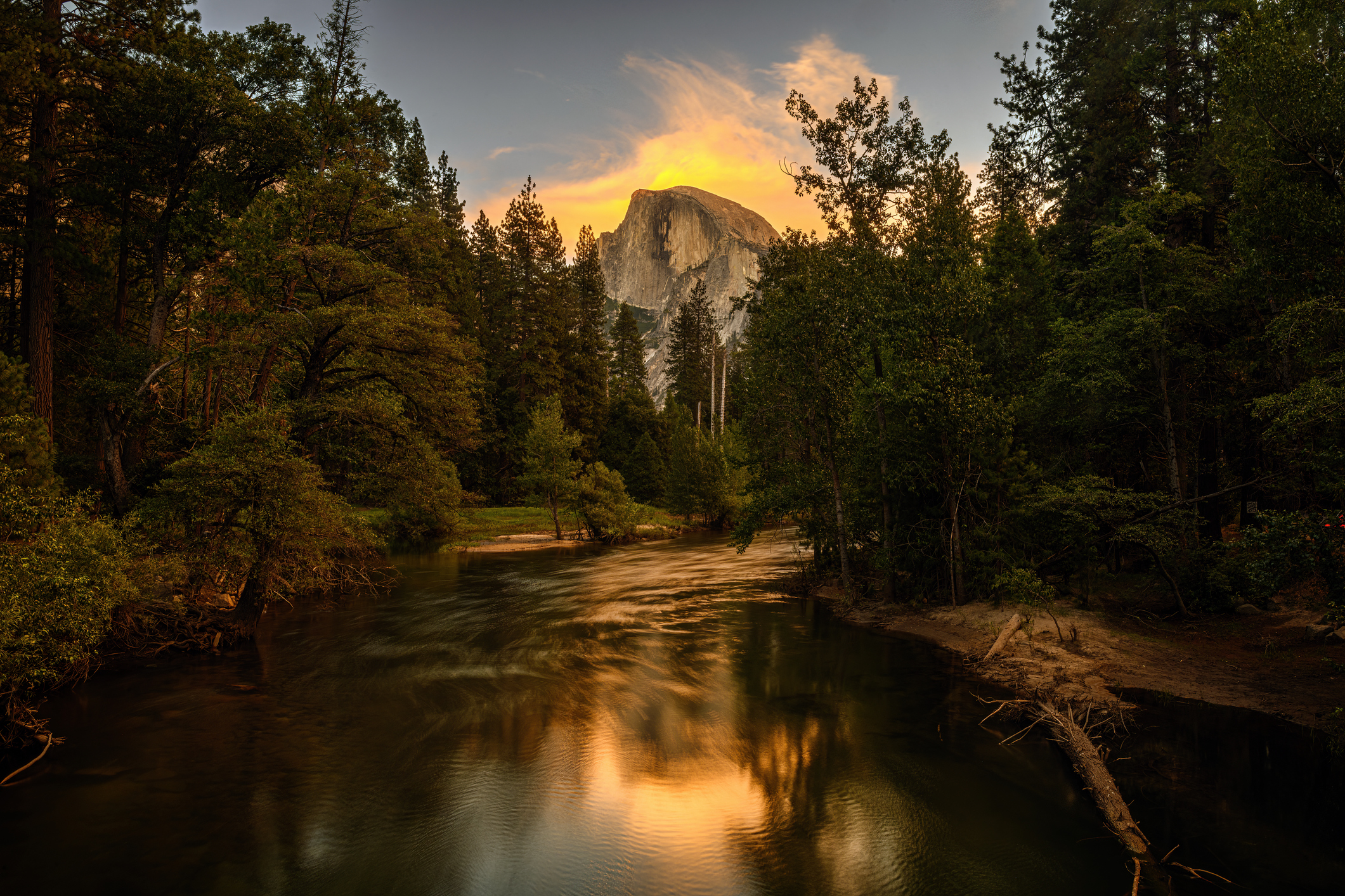 Reflection of Half Dome in Merced River