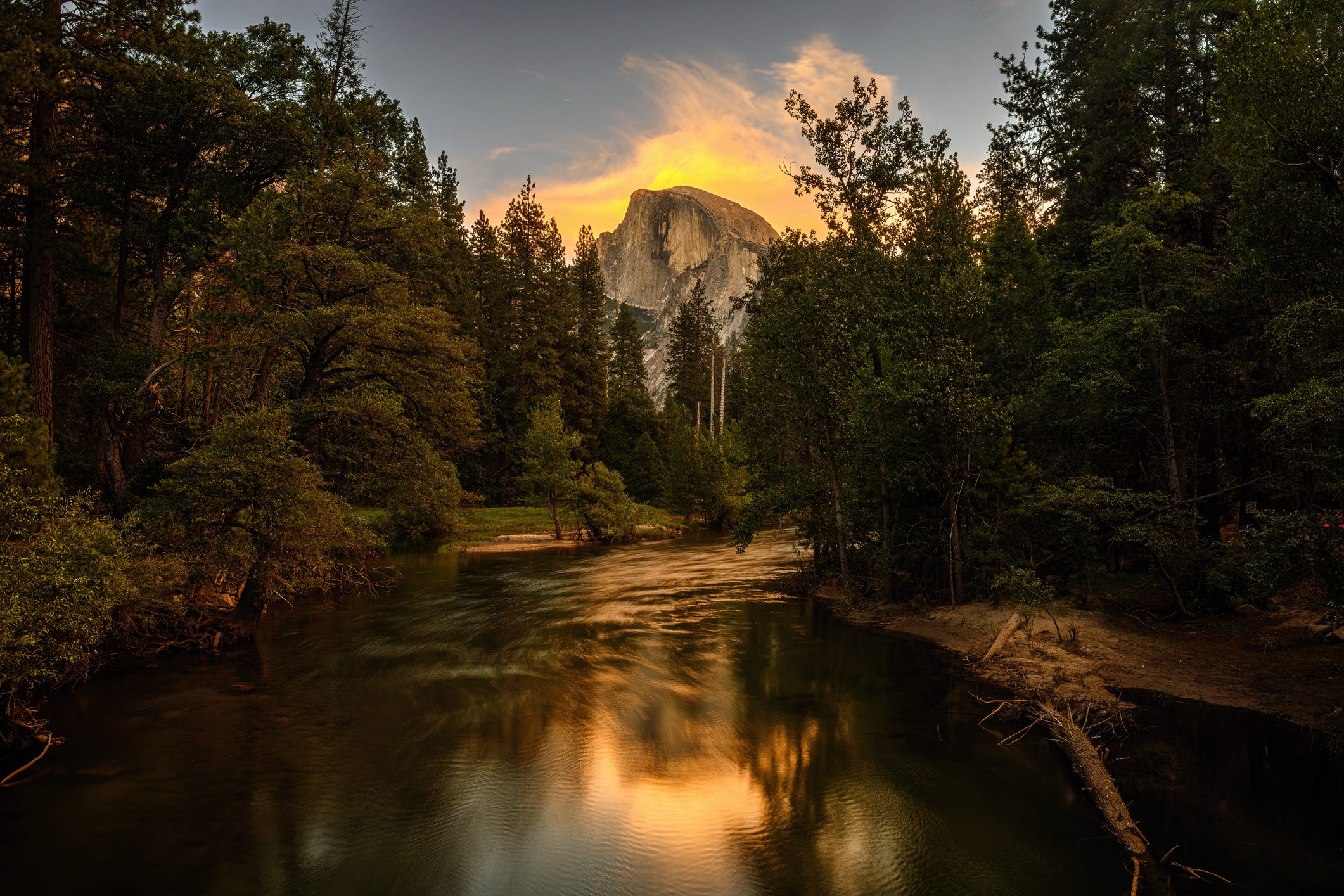 Reflection of Half Dome in Merced River