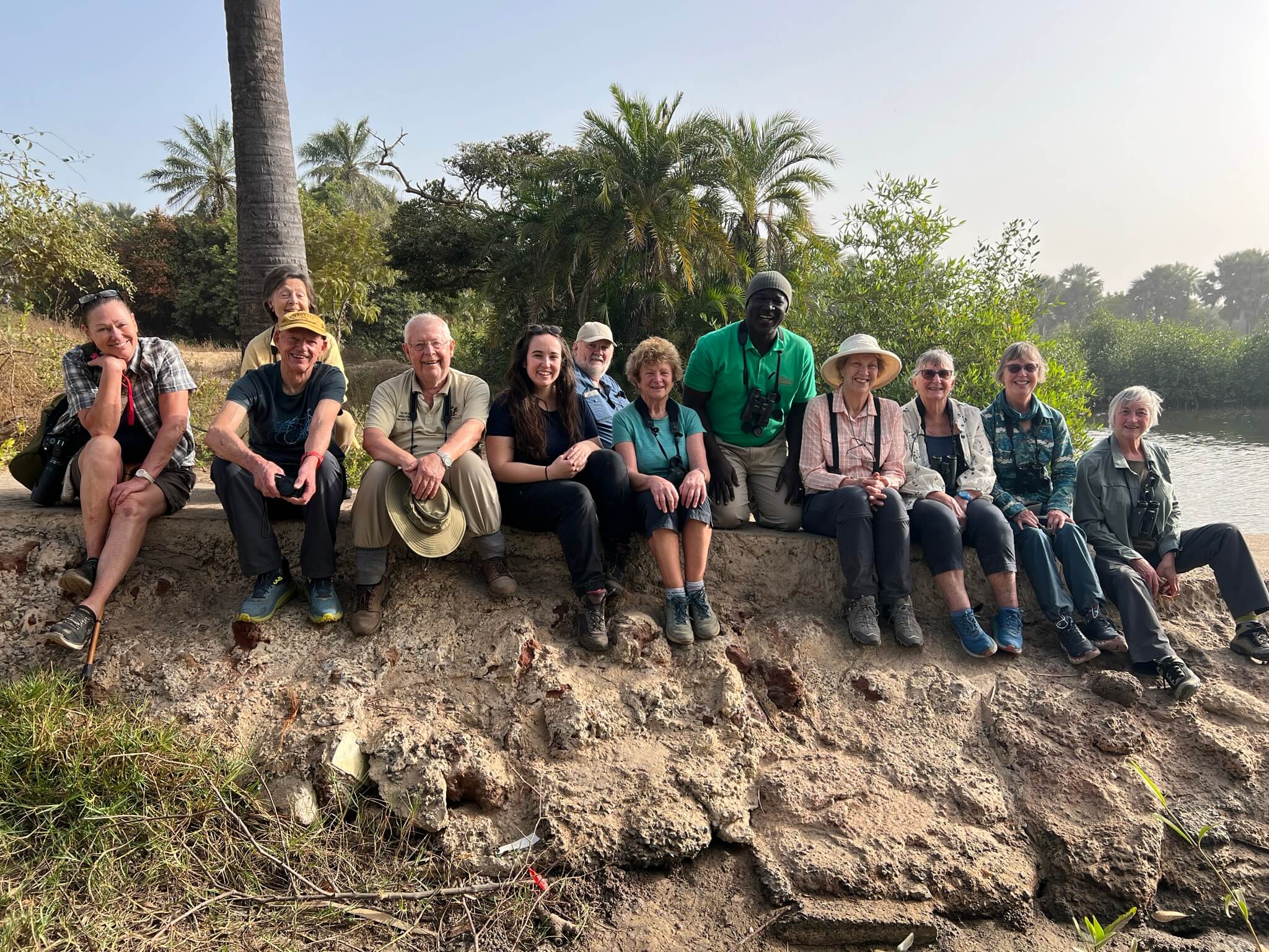 Group shot of holiday makers in the Gambia